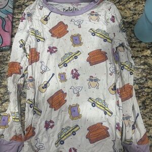 Kids Pajamas with FRIENDS Print and Purple Accents